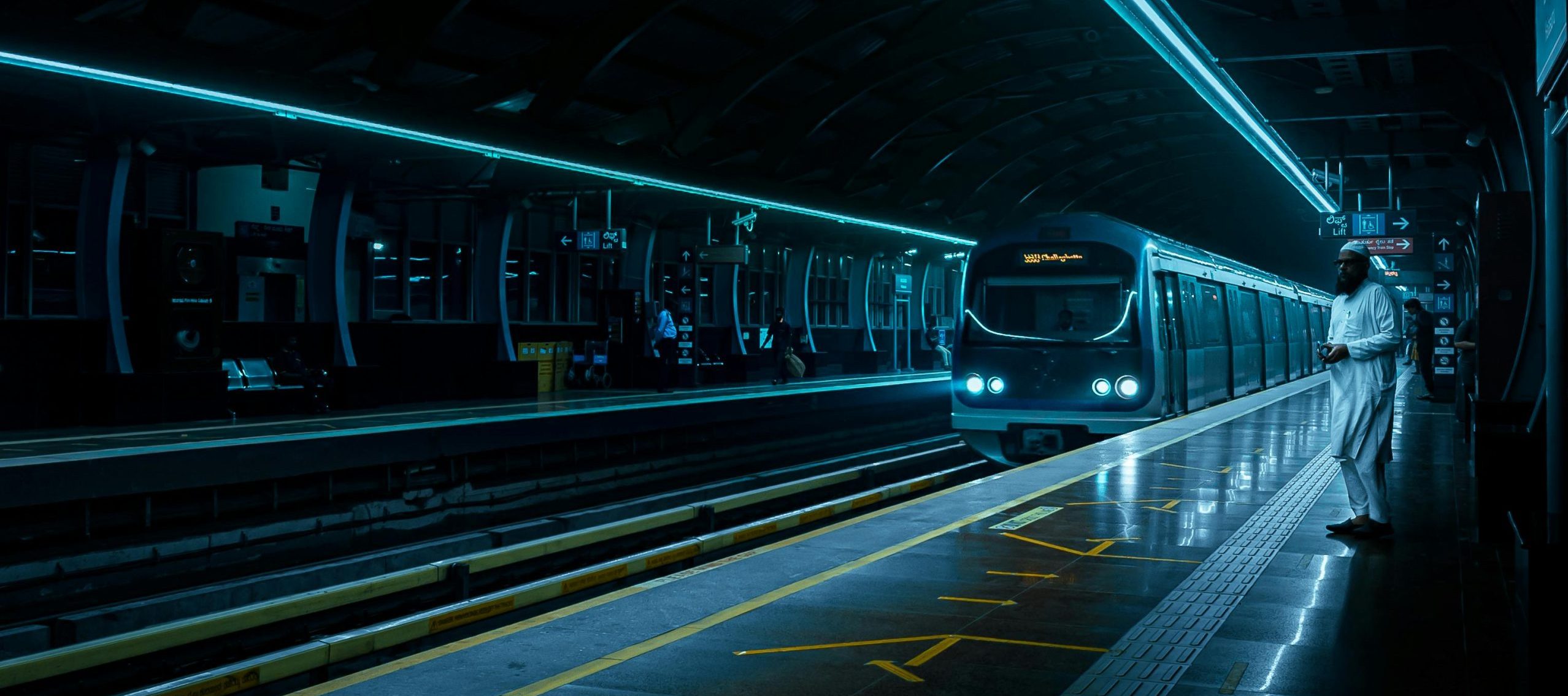free-photo-of-bengaluru-metro-station-at-night